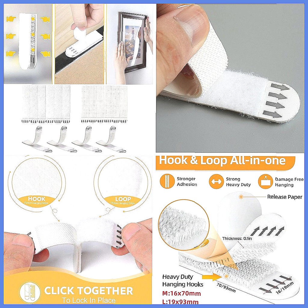 12 زوجًا من شرائط تعليق الصور  - مراجعة Picture Hanging Strip وسعره
